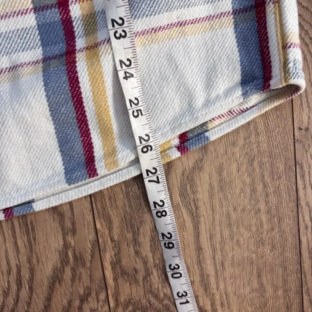 THE NORMAL BRAND Mountain Regular Fit Flannel Shirt In White Plaid Size M